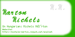 marton michels business card